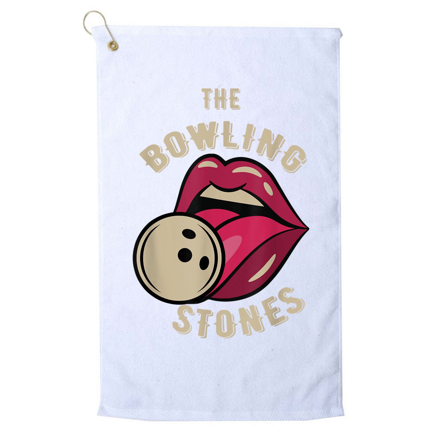 Funny Pun Bowling Stone Golf Towel