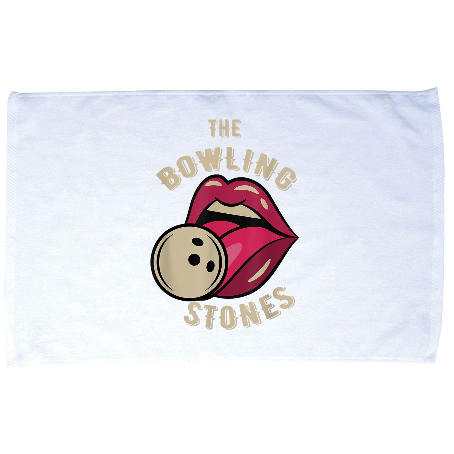 Funny Pun Bowling Stone Microfiber Hand Towel