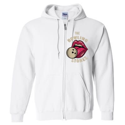 Funny Pun Bowling Stone Full Zip Hoodie