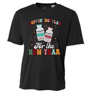 Funny Poppin Bottles For The New Year Icu Nurse Propofol Crna Cooling Performance Crew T-Shirt