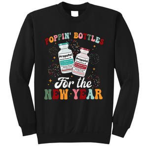 Funny Poppin Bottles For The New Year Icu Nurse Propofol Crna Sweatshirt