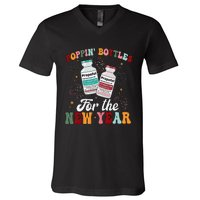 Funny Poppin Bottles For The New Year Icu Nurse Propofol Crna V-Neck T-Shirt