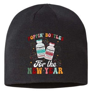 Funny Poppin Bottles For The New Year Icu Nurse Propofol Crna Sustainable Beanie