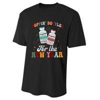 Funny Poppin Bottles For The New Year Icu Nurse Propofol Crna Performance Sprint T-Shirt