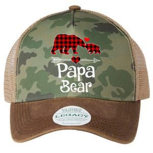 Funny Papa Bear Christmas Pajama Red Plaid Buffalo Matching Family Legacy Tie Dye Trucker Hat