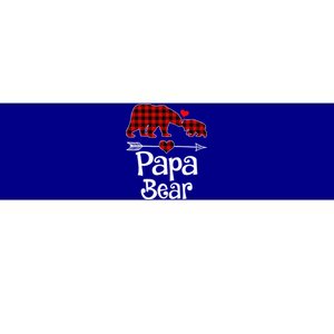 Funny Papa Bear Christmas Pajama Red Plaid Buffalo Matching Family Bumper Sticker