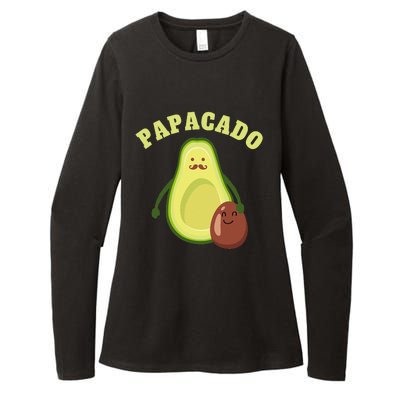 Funny Papacado Best Dad Fathers Day Womens CVC Long Sleeve Shirt