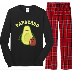 Funny Papacado Best Dad Fathers Day Long Sleeve Pajama Set