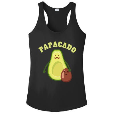 Funny Papacado Best Dad Fathers Day Ladies PosiCharge Competitor Racerback Tank