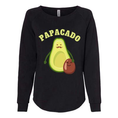 Funny Papacado Best Dad Fathers Day Womens California Wash Sweatshirt