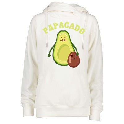 Funny Papacado Best Dad Fathers Day Womens Funnel Neck Pullover Hood