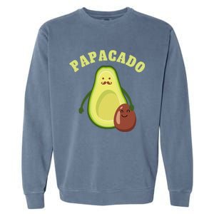 Funny Papacado Best Dad Fathers Day Garment-Dyed Sweatshirt