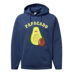 Funny Papacado Best Dad Fathers Day Performance Fleece Hoodie