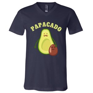 Funny Papacado Best Dad Fathers Day V-Neck T-Shirt