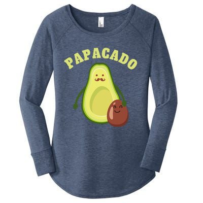 Funny Papacado Best Dad Fathers Day Women's Perfect Tri Tunic Long Sleeve Shirt