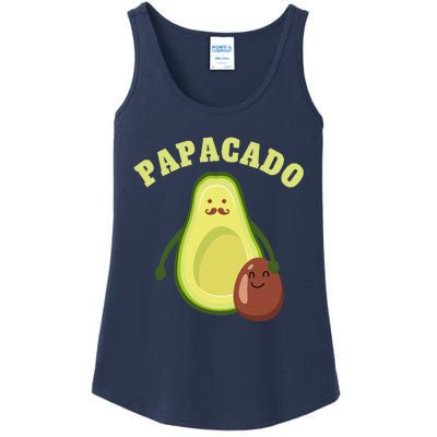 Funny Papacado Best Dad Fathers Day Ladies Essential Tank