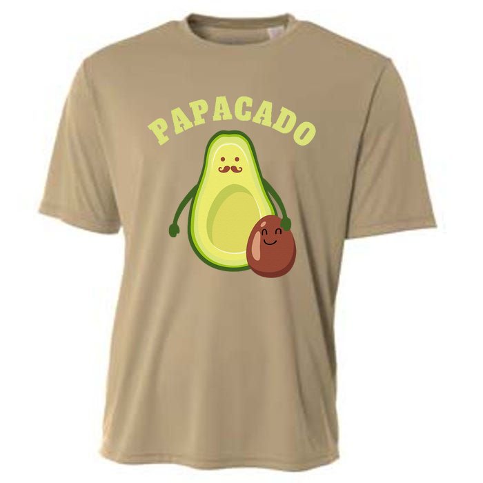 Funny Papacado Best Dad Fathers Day Cooling Performance Crew T-Shirt