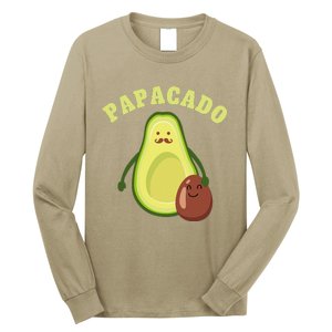 Funny Papacado Best Dad Fathers Day Long Sleeve Shirt