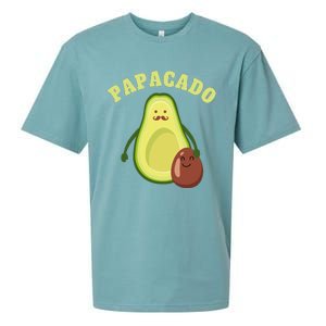 Funny Papacado Best Dad Fathers Day Sueded Cloud Jersey T-Shirt