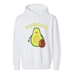 Funny Papacado Best Dad Fathers Day Garment-Dyed Fleece Hoodie