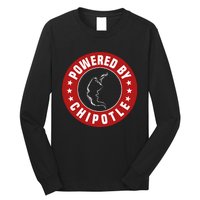 Funny Powered By Chipotle Design Chili Pepper Long Sleeve Shirt