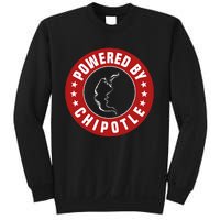 Funny Powered By Chipotle Design Chili Pepper Sweatshirt