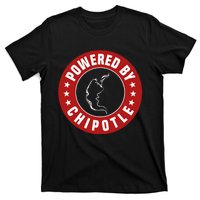 Funny Powered By Chipotle Design Chili Pepper T-Shirt