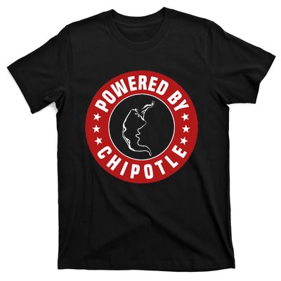 Funny Powered By Chipotle Design Chili Pepper T-Shirt