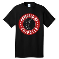 Funny Powered By Chipotle Design Chili Pepper Tall T-Shirt