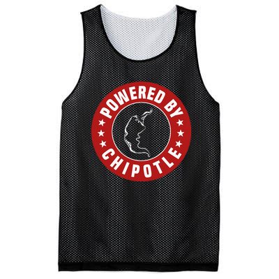 Funny Powered By Chipotle Design Chili Pepper Mesh Reversible Basketball Jersey Tank