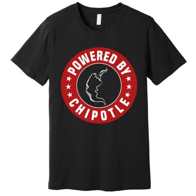 Funny Powered By Chipotle Design Chili Pepper Premium T-Shirt