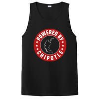 Funny Powered By Chipotle Design Chili Pepper PosiCharge Competitor Tank