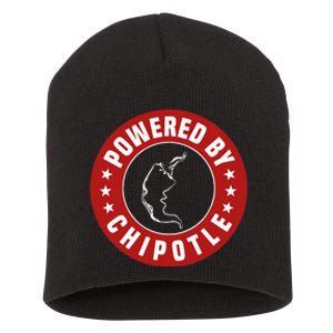 Funny Powered By Chipotle Design Chili Pepper Short Acrylic Beanie