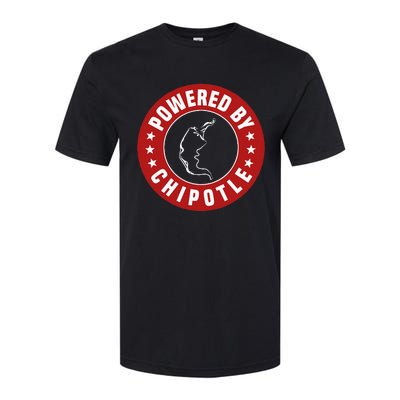 Funny Powered By Chipotle Design Chili Pepper Softstyle CVC T-Shirt