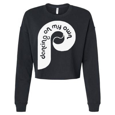Funny Philadelphia Baseball I Keep Dancing On My Cropped Pullover Crew