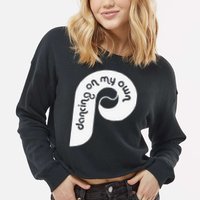 Funny Philadelphia Baseball I Keep Dancing On My Cropped Pullover Crew
