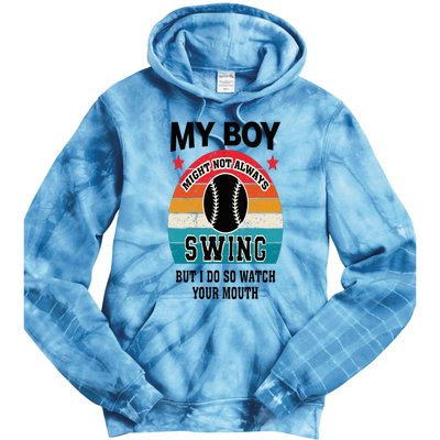 Funny Protective Baseball Mom Sport Mama Game For Mother Tie Dye Hoodie