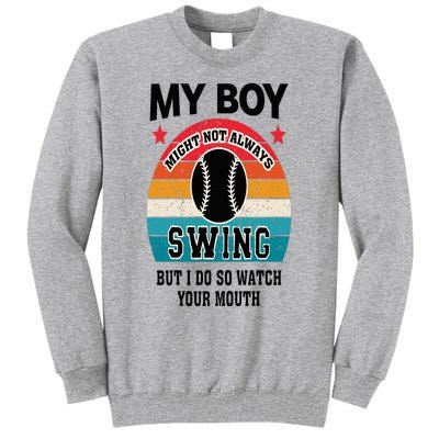 Funny Protective Baseball Mom Sport Mama Game For Mother Tall Sweatshirt