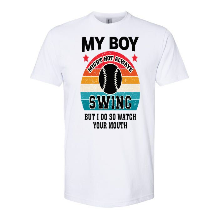 Funny Protective Baseball Mom Sport Mama Game For Mother Softstyle CVC T-Shirt