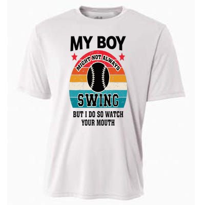 Funny Protective Baseball Mom Sport Mama Game For Mother Cooling Performance Crew T-Shirt