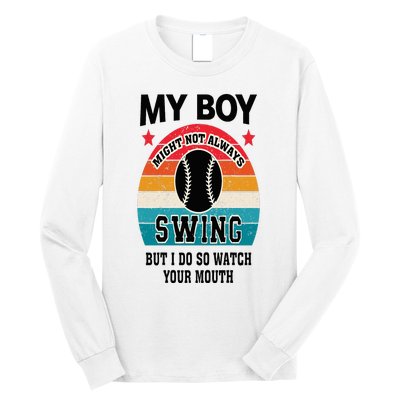 Funny Protective Baseball Mom Sport Mama Game For Mother Long Sleeve Shirt