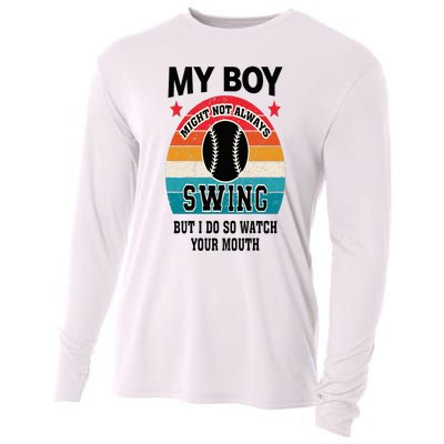 Funny Protective Baseball Mom Sport Mama Game For Mother Cooling Performance Long Sleeve Crew