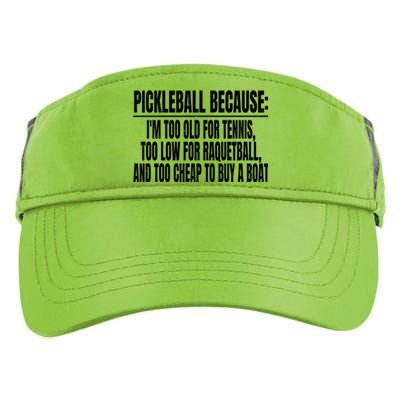 Funny Pickleball Because Pickleball Saying Pickleball Quote Cool Gift Adult Drive Performance Visor