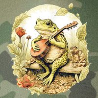 Frog Playing Banjo On Log Legacy Tie Dye Trucker Hat