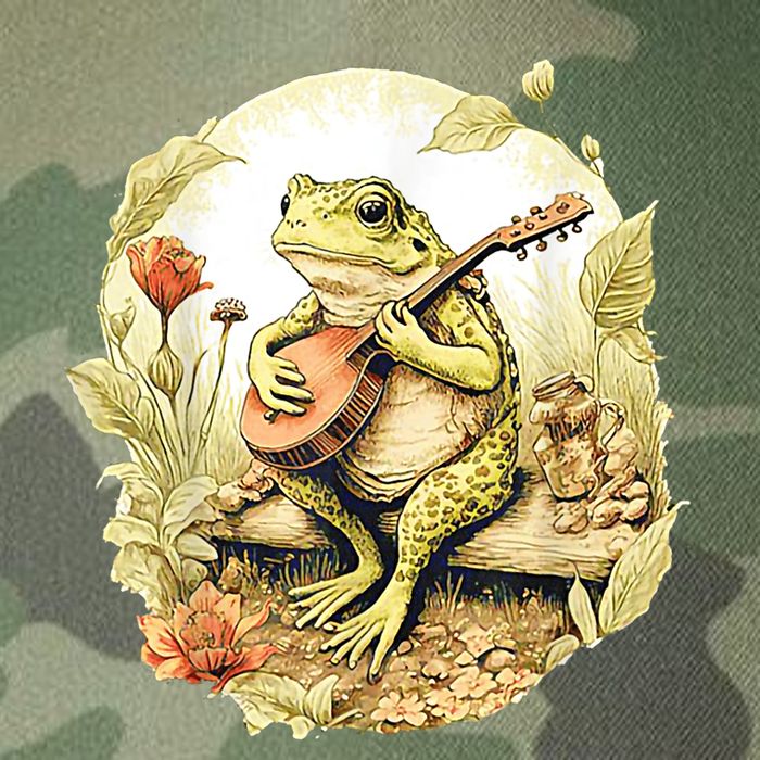 Frog Playing Banjo On Log Legacy Tie Dye Trucker Hat