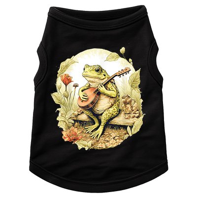 Frog Playing Banjo On Log Doggie Tank