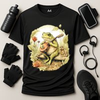 Frog Playing Banjo On Log Performance Shirt