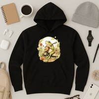 Frog Playing Banjo On Log Hoodie
