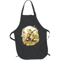 Frog Playing Banjo On Log Apron