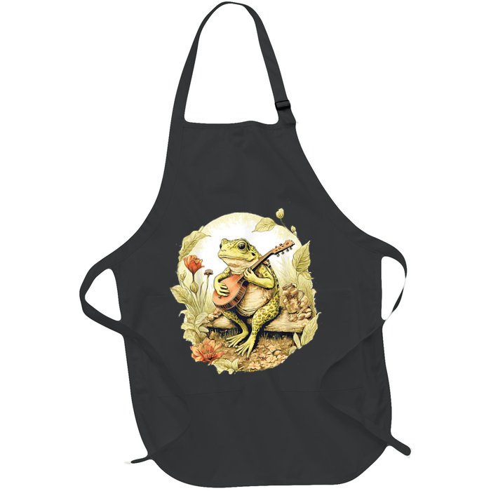 Frog Playing Banjo On Log Apron